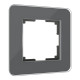 Рамка из стекла на 1 пост Elite графит W0012440
