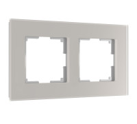 Рамка из стекла на 2 поста Senso дымчатый soft-touch W0023117