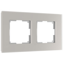 Рамка из стекла на 2 поста Senso дымчатый soft-touch W0023117