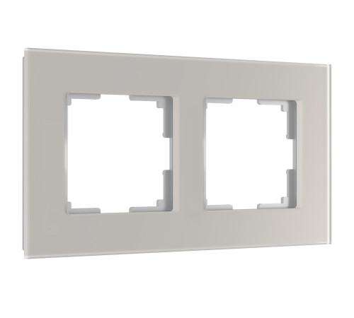 Рамка из стекла на 2 поста Senso дымчатый soft-touch W0023117