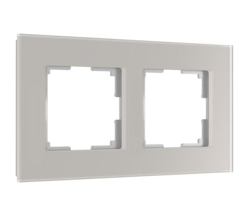 Рамка из стекла на 2 поста Senso дымчатый soft-touch W0023117