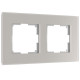 Рамка из стекла на 2 поста Senso дымчатый soft-touch W0023117
