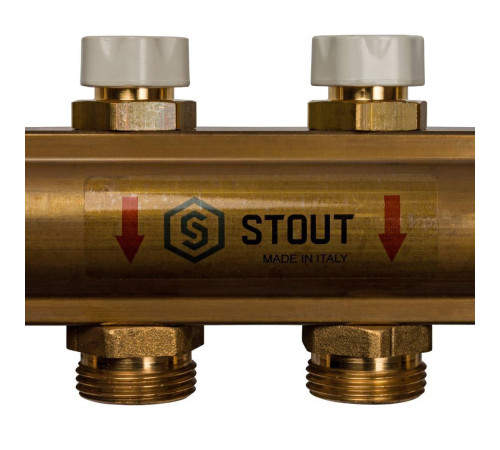 Коллектор распределительный STOUT 8 выходов латунный SMB 0468 000008