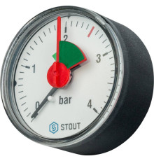 Манометр аксиальный STOUT с указателем предела 50 мм SIM-0007-500408