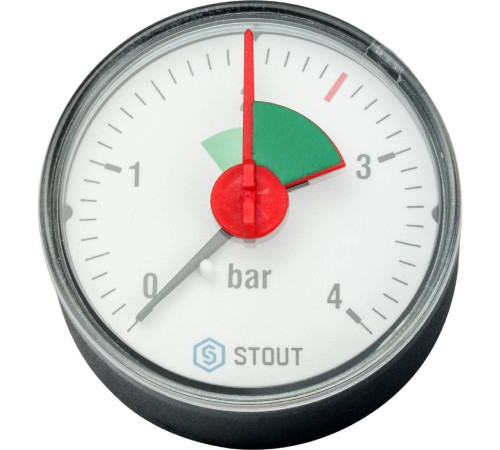 Манометр аксиальный STOUT с указателем предела 50 мм SIM-0007-500408
