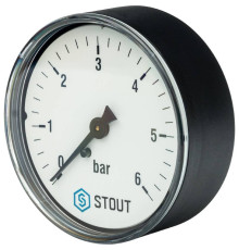 Манометр аксиальный STOUT 63 мм 1/4 0-6 бар SIM-0009-630608