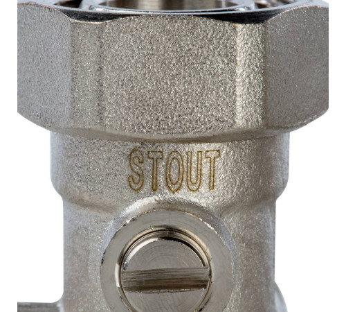 Узел нижнего подключения радиатора STOUT угловой 3/4 для однотрубной системы SVH-0003-000020
