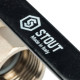 Кран шаровой STOUT полнопроходной ВР/НР ручка рычаг 3/4 SVB-0003-000020