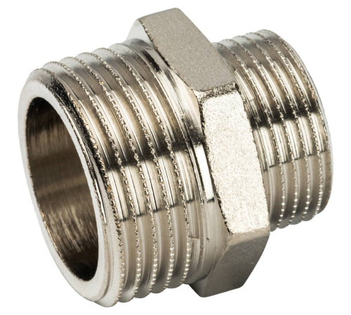 Ниппель переходной STOUT 1x3/4 НН никелированный SFT-0004-000134