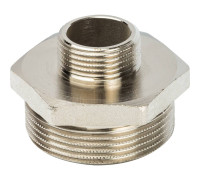 Ниппель переходной STOUT 1 1/2x3/4 НН никелированный SFT-0004-011234
