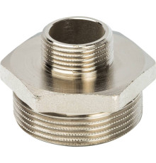 Ниппель переходной STOUT 1 1/2x3/4 НН никелированный SFT-0004-011234