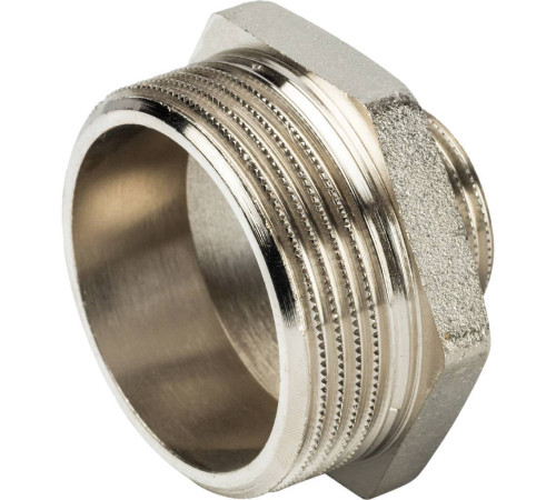 Ниппель переходной STOUT 1 1/2x3/4 НН никелированный SFT-0004-011234