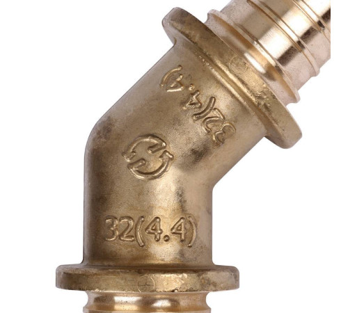 Угольник аксиальный STOUT 45° 32 мм для труб из сшитого полиэтилена SFA-0031-000032