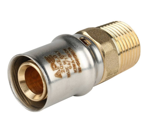 Переходник прессовый STOUT с наружной резьбой 1/2x20 мм SFP-0001-001220