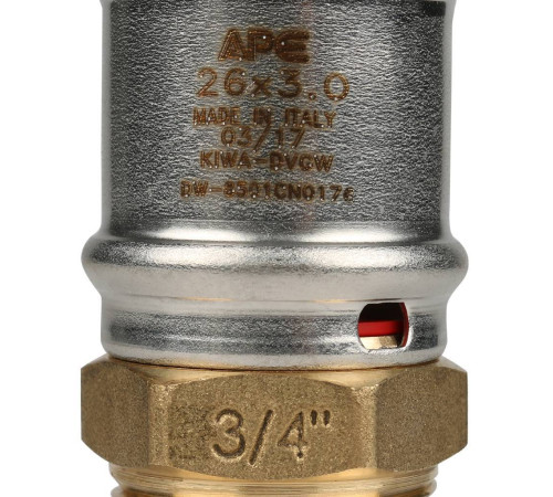 Переходник STOUT прессовый с наружной резьбой 3/4 x 26 мм SFP-0001-003426