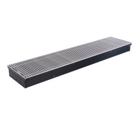Конвектор внутрипольный STOUT SCQ 75х240х1000 мм с роликовой решёткой SCQ-1100-0724100