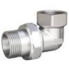 Сгон разъемный угловой LD Pride DN20 3/4 ВР/НР латунь никелированная LD.67.534.20