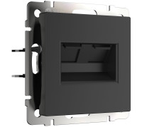 Розетка двойная Ethernet RJ-45 (черный матовый) W1182208