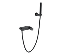 Смеситель для ванны Boheme Stick Diamond с душевым комплектом black 123-BB