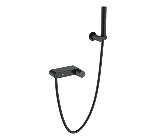 Смеситель для ванны Boheme Stick Diamond с душевым комплектом black 123-BB