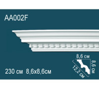 Карниз потолочный Perfect AA002F гибкий полиуретановый с рисунком 100x100x2000 мм AA002F