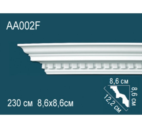 Карниз потолочный Perfect AA002F гибкий полиуретановый с рисунком 100x100x2000 мм AA002F