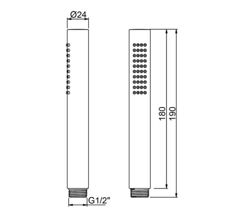 Ручной душ ALMAR EasyBrass хром E082091.CR