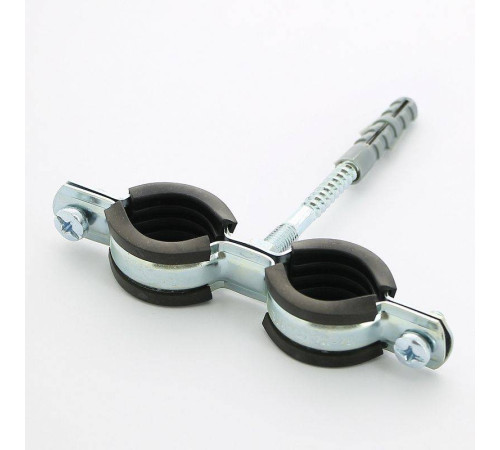 Хомут двойной с резиновым уплотнителем, шпилькой и дюбелем Uni-Fitt 3/4 дюйма (25-29 мм) 850D3800