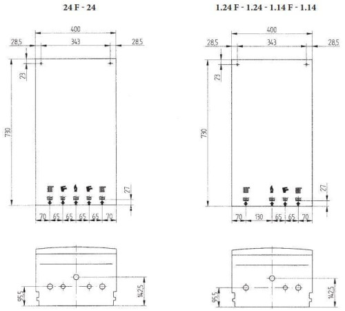 Котёл газовый Baxi ECO Four 1.14 F настенный одноконтурный турбированный CSE46514354