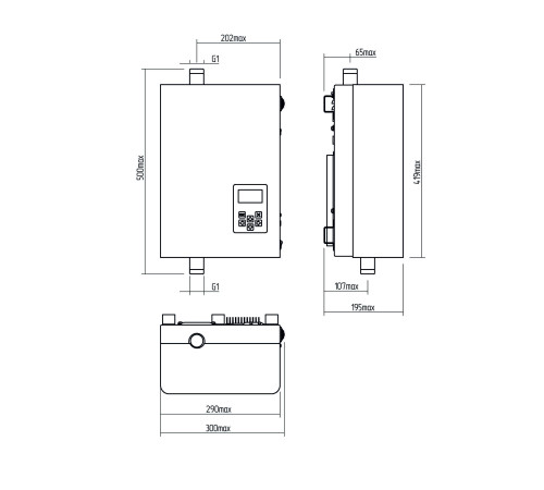Электрический котел РЭКО 7П 7 кВт 220/380 В 46012700009