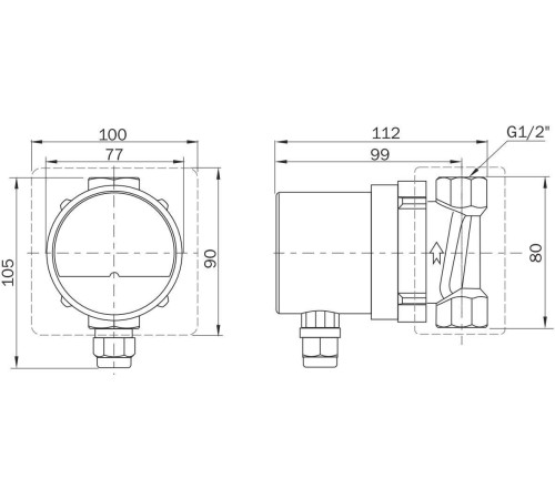 Насос циркуляционный Aquario PRIME-151.5-80HW для ГВС 5151
