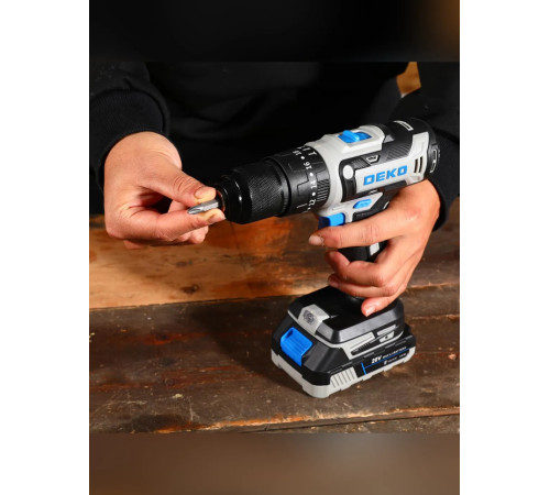 Дрель-шуруповерт аккумуляторная ударная DEKO DKCID20FU-Li 20 В 1x2.0 Ач 083-1119