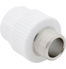 Муфта комбинированная PPR РТП 20x1/2 НР белая 11429