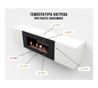 Тумба с биокамином Firelight BFP-P1700V белая 1627917
