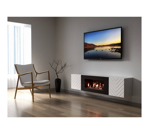 Тумба с биокамином Firelight BFP-P1700V белая 1627917