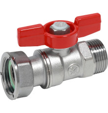 Кран шаровой Giacomini R254P для счетчиков 1/2 НР x 1/2 накидная гайка красная ручка R254PX002