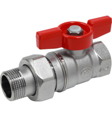 Кран шаровой Giacomini R259 3/4 с накидной гайкой красная бабочка R259X005