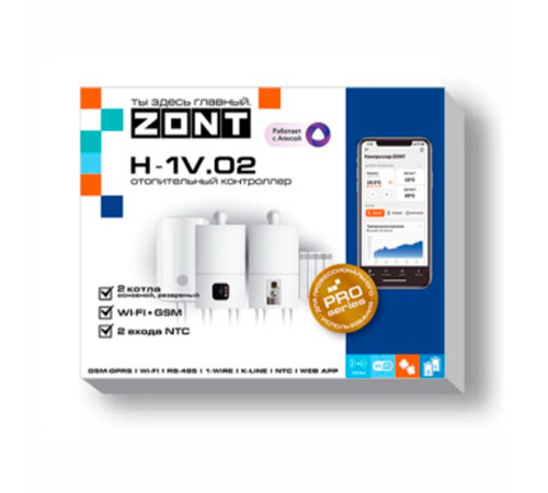 Контроллер отопительный ZONT H-1V.02 GSM Wi-Fi H-1V.02