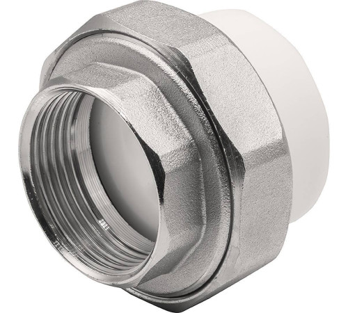 Муфта комбинированная разъемная THERMOLIGHT PP-R ВР 40х1 1/4 белая НС-1620525