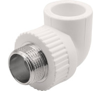 Угольник комбинированный PP-R THERMOLIGHT 25x3/4 НР белый 1620678