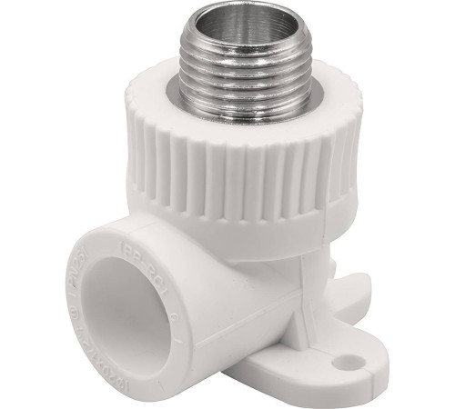 Угольник комбинированный PP-R THERMOLIGHT с креплением 20x1/2 НР белый 1620681