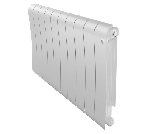 Радиатор биметаллический Royal Thermo Infinity 500 Bianco Traffico 10 секций боковое подключение НС-1629656