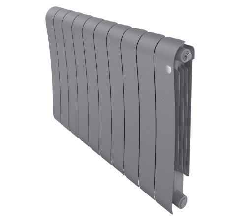 Радиатор биметаллический Royal Thermo Infinity 500 Silver Satin 10 секций боковое подключение НС-1629785