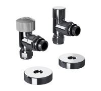 Набор термостатический угловой Royal Thermo Design Pro 15 мм M30x1.5 хром НС-1646649
