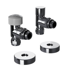 Набор термостатический угловой Royal Thermo Design Pro 15 мм M30x1.5 хром НС-1646649