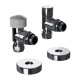 Набор термостатический угловой Royal Thermo Design Pro 15 мм M30x1.5 хром НС-1646649