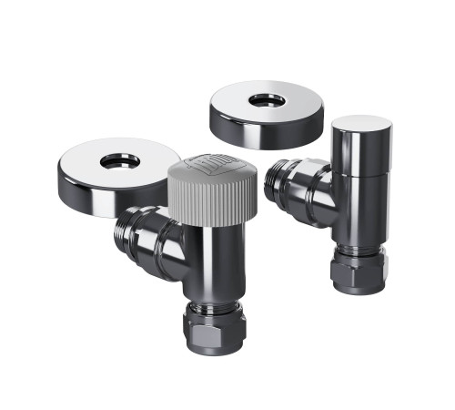 Набор термостатический угловой Royal Thermo Design Pro 15 мм M30x1.5 хром НС-1646649
