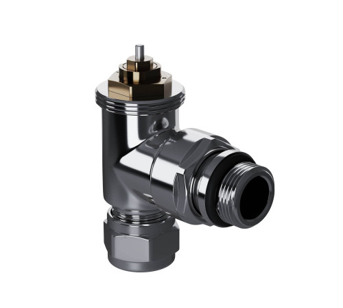 Набор термостатический угловой Royal Thermo Design Pro 15 мм M30x1.5 хром НС-1646649