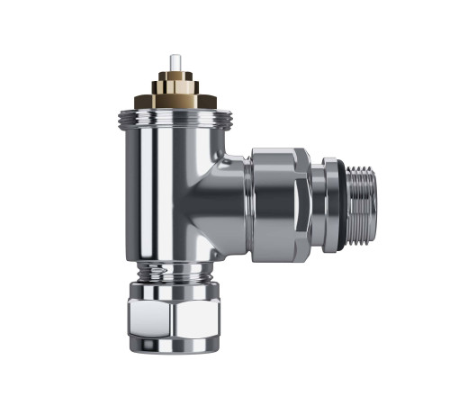 Набор термостатический угловой Royal Thermo Design Pro 15 мм M30x1.5 хром НС-1646649