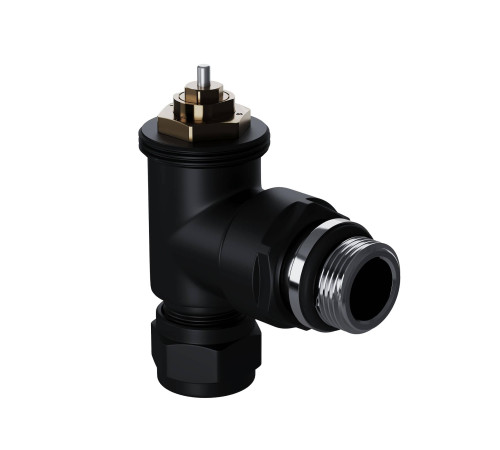 Набор термостатический угловой Royal Thermo Design Pro 15 мм M30x1.5 черный НС-1646650